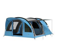 Outsunny Tenda Campeggio a Tunnel per 2-4 Persone 200cm 2 Stanze Azzurro