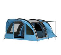 Outsunny Tenda Campeggio a Tunnel per 2-4 Persone Alta 200cm con 2 Stanze, Impermeabile 3000mm per Trekking, Azzurro Aosom Italy