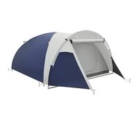 Outsunny Tenda da campeggio 3/4 persone cupola leggera ventilata facile da montare con porte con cerniera, borsa da trasporto inclusa Oxford, 320 x 240 x 130 cm, blu scuro grigio chiaro
