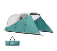 Outsunny Tenda da Campeggio 3 Posti Impermeabile con Borsa di Trasporto Verde