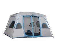 Outsunny Tenda da Campeggio 4 Persone con 2 Stanze Finestre Picchetti e Corde