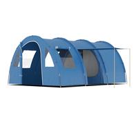Outsunny Tenda da Campeggio 5-6 Persone con 2 Porte Finestre e Gancio Incluso
