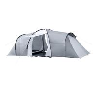 Outsunny Tenda da Campeggio 5 Posti con 2 Camere e Baldacchino, Grigio