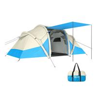 Outsunny Tenda da Campeggio Gonfiabile Impermeabile, per 4 Persone, Blu