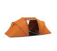 Outsunny Tenda da campeggio per 4-6 persone con due camere da letto, riparo dal sole per escursioni, protezione UV, arancione