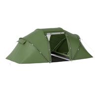 Outsunny Tenda da campeggio per 4-6 persone con due camere da letto, riparo dal sole per escursioni, protezione UV, verde scuro