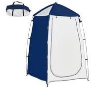 Outsunny Tenda da campeggio portatile per doccia UV25+ Privacy Tenda da bagno istantanea Tenda per spogliatoio WC con tasca per finestra e borsa per il trasporto 123x121x198 cm Blu