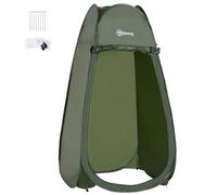 Outsunny Tenda da Doccia Pop Up Impermeabile con Ingresso a Cerniera Verde Scuro