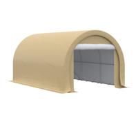 Outsunny Tenda da garage con Porta avvolgibile e pareti laterali rimovibili, Resistente all'acqua e protezione UV UPF 30, 5x3 m, beige Aosom Italy