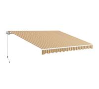 Outsunny Tenda da Sole 3.5x2.5 m con Braccio Avvolgibile UV30+ Giallo
