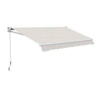 Outsunny Tenda da Sole 3x2 m a Bracci ad Azionamento Manuale Bianco Crema