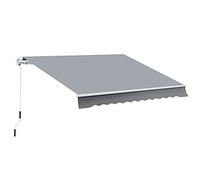 Outsunny Tenda da Sole 4x2.5 m con Braccio Avvolgibile Grigio