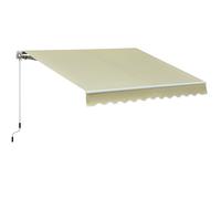 Outsunny Tenda da Sole per Esterno 3x2.5m Regolazione con Manovella, in Alluminio e Poliestere, Beige