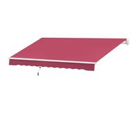 Outsunny Tenda da Sole a Caduta Avvolgibile a Manovella 4x2.5m