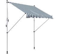 Outsunny Tenda da Sole a Rullo con Manovella, Altezza e Angolazione Regolabile, per Giardino e Esterno, 2x1.5m, Verde, Bianco Aosom Italy