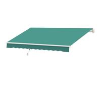 Outsunny Tenda da Sole Avvolgibile a Caduta Manuale, 3x2.5m Bianco