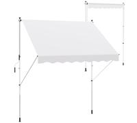 Outsunny Tenda da Sole per Esterno 3x1.5m Braccio Avvolgibile Bianco