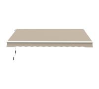 Outsunny Tenda da Sole per Esterno Avvolgibile a Manovella 4x2.5 m