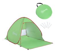 Outsunny Tenda da Spiaggia Pop Up con Finestra e Borsa di Trasporto Arancione