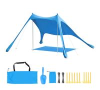 Outsunny Tenda da Spiaggia UPF50+ per 2-4 Persone, 208x200 cm