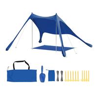 Outsunny Tenda da Spiaggia UPF50+ per 2-4 Persone, 208x200 cm