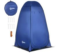 Outsunny Tenda Doccia da Campeggio con Porta a Cerniera e Borsa Blu Scuro
