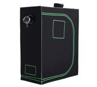 Outsunny Tenda Idroponica con 3 Prese d'Aria Regolabili 120x60x150 cm Nero | Oxford 600D, Finestra, Serra Idroponica per Coltivazione, Foro per Cavi da Interno, Grow Box