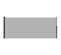 Outsunny Tenda Laterale Retrattile con Maniglia, Frangivista Balcone in Metallo, Alluminio e Poliestere, 180 g/m², UV30+, per Balcone Giardino ed Esterno, 400x160 cm, Grigio Chiaro