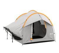 Outsunny Tenda per Auto Impermeabile 3 Porte con Finestra in Rete Grigio Arancio