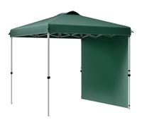 Outsunny Tenda pieghevole 2,5x2,5 m Gazebo da giardino con 1 parete laterale regolabile in altezza in 3 livelli Anti-UV impermeabile e sacchetto di sabbia Gazebo per feste di campeggio all'aperto