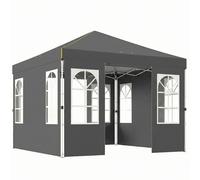 Outsunny Tenda Pieghevole 3x3 m Pop-up con UPF50+ 4 Pannelli Rimovibili Altezza Regolabile e Borsa da Trasporto Grigio Scuro Aosom Italy