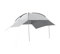 Outsunny Tendalina ad Arco Portatile con Pareti Laterali e Paletti Regolabili, Tenda per Auto in Poliestere, Acciaio e Fibra di Vetro, 300x262x230-260 cm, Grigio Chiaro
