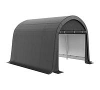 Outsunny Tendone da Giardino con 2 Ingressi a Zip e Copertura Rinforzata Grigio