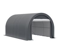 Outsunny Tendone da Giardino per Auto e Attrezzi con Ingresso a Cerniera, Picchetti e Funi, 500x300x240 cm