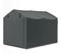 Outsunny Tenda Garage 2.2x1.6 m con Ingresso Avvolgibile, Corde e Picchetti, Garage Moto per Esterno in Metallo Zincato e PE, per Moto, Attrezzi da Giardino, Grigio Scuro
