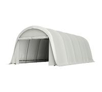 Outsunny Tendone per Auto con Porta a Rullo 3.6x7.2 m Bianco Crema