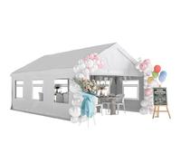 Outsunny Tendone per Feste 4x6 m con Pareti Laterali Gazebo UV30+ Bianco
