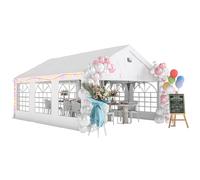 Outsunny Tendone per Feste con Pareti Rimovibili 4x6 m Bianco