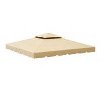 Outsunny Tetto di Ricambio per Gazebo 3x3 m a 2 Livelli da Giardino Beige