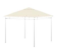 Outsunny Tetto di Ricambio per Gazebo 3x3 m da Giardino, Telo Copertura per Gazebo Resistente all'Acqua in Poliestere 180g/㎡ con 8 Fori di Drenaggio e Prese d'Aria, Solo Copertura, 298x295 cm, Crema A