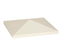 Outsunny Tetto di Ricambio per Gazebo 3x3 m da Giardino, Telo Copertura per Gazebo Resistente all'Acqua in Tessuto Oxford 600D 370g/㎡ Anti-UV 30+ con 8 Fori di Drenaggio, Bianco Crema