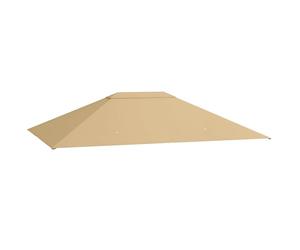 Outsunny Tetto di Ricambio per Gazebo 4x3 m con Presa d'Aria e Fori di Drenaggio, Telo Copertura per Gazebo Resistente all'Acqua in Poliestere 180g/㎡ Anti-UV 30+, Cachi