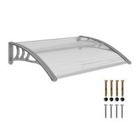 Outsunny Tettoia in Policarbonato Anti-UV da Esterno per Porte e Finestre, 100x80cm Aosom