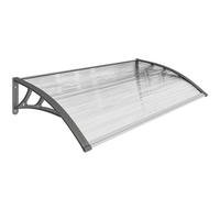 Outsunny Tettoia Moderna in Policarbonato, Alluminio e PP per Balconi, Finestre e Porte, 110x60x18 cm Aosom Italy
