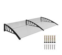 Outsunny Tettoia Moderna in Policarbonato e Alluminio per Finestre e Porte