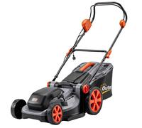 Outsunny Tosaerba Elettrico 1800W con Sacco 50L in Acciaio e PP Grigio Chiaro