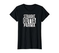 Outta Diritta Parma Maglietta con Stampa Grafica Economica, Donna, Nero, M