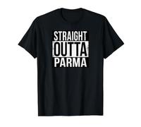 Outta Diritta Parma Maglietta con Stampa Grafica Economica, Uomo, Nero, S