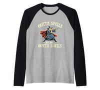 Outta Incantesimi ma Non Outta Shells - Umorismo della Pistola Magica Maglia con Maniche Raglan