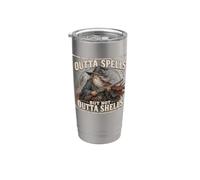 Outta Spells But Not Outta Shells Vintage Wizard Graphic Bicchiere termico in acciaio inox doppia parete